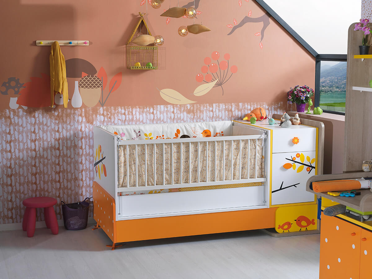 civil bebek odası takımı büyüyen karyola