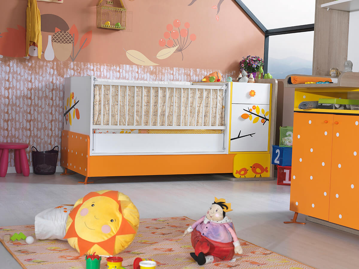 civil bebek odası takımı büyüyen karyola