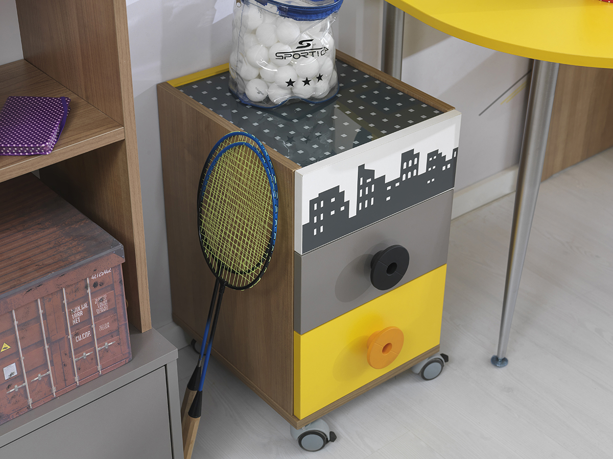 city çocuk odası takımı masa altı keson