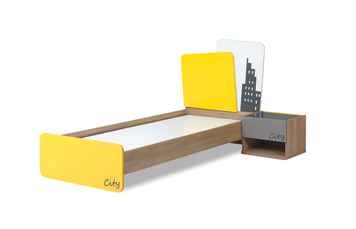 city çocuk odası takımı karyola ve komodin