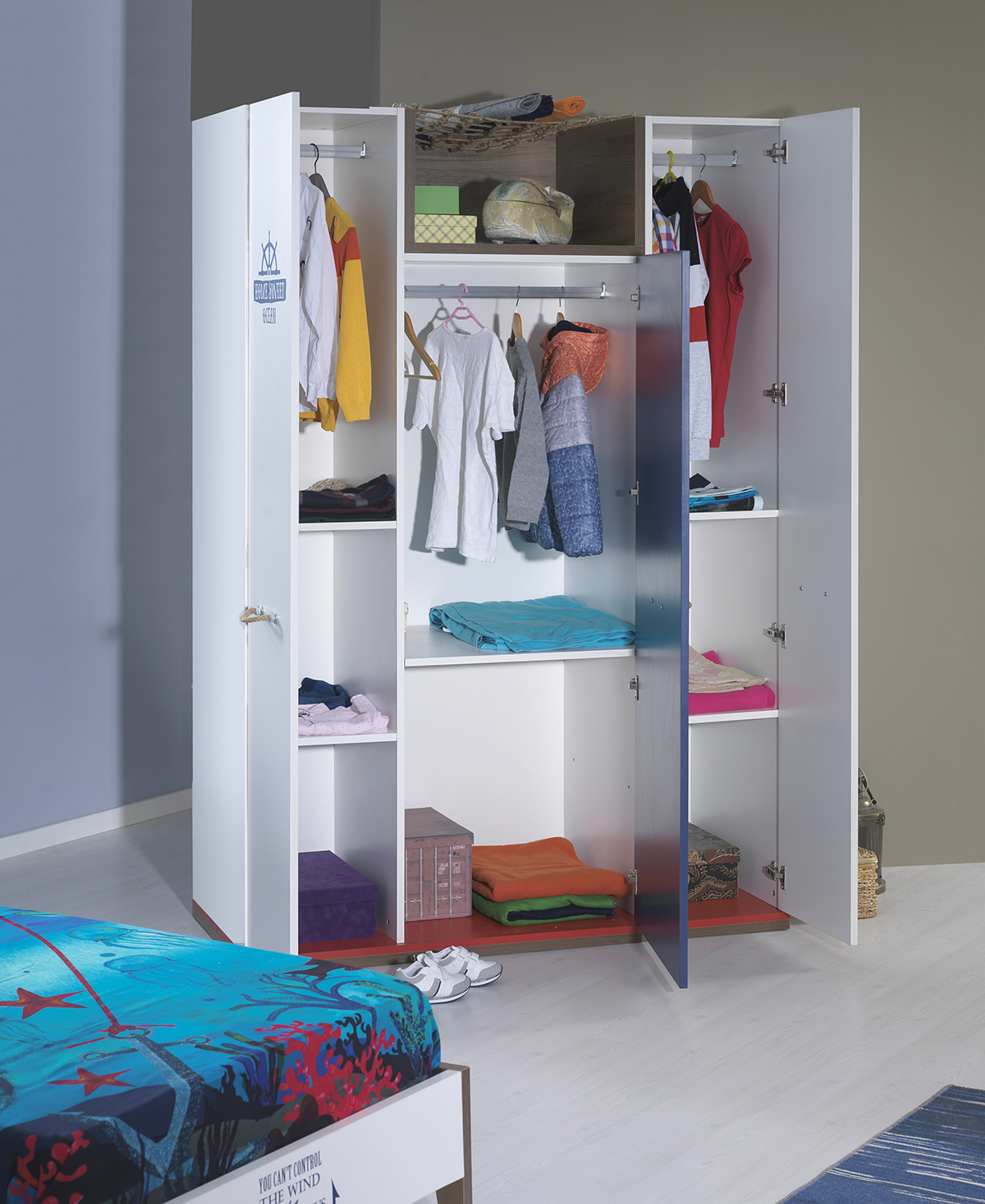 mora çocuk odası takımı üç kapılı dolap