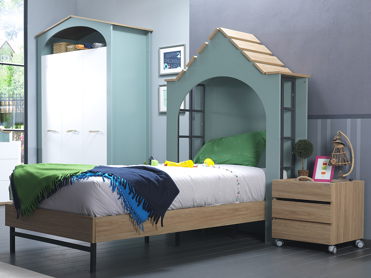 yuva çocuk odası takımı karyola ve komodin