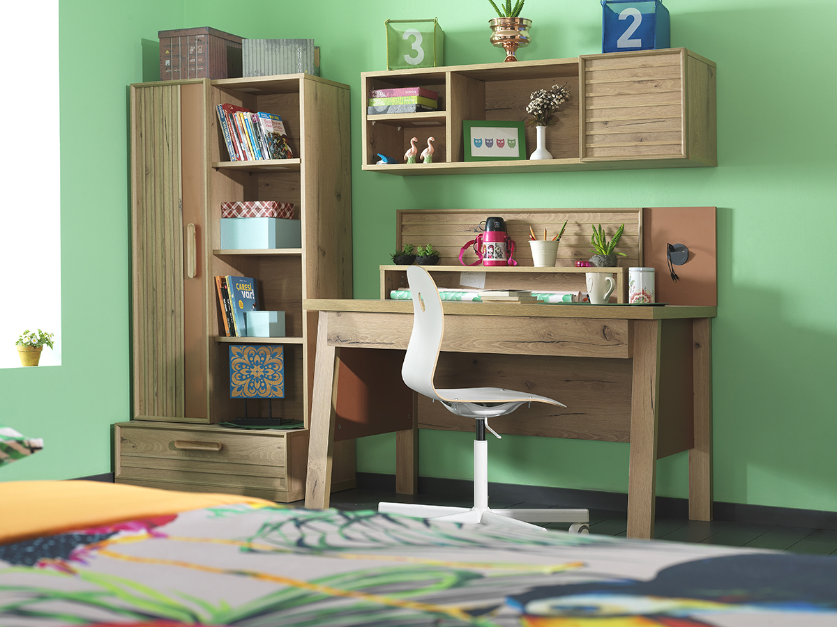 mango genç odası takımı çalışma masası ve üst ünite