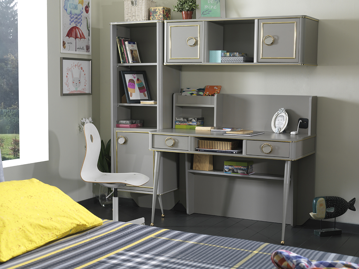 sis genç odası takımı çalışma masası,üst ünite ve kitaplık
