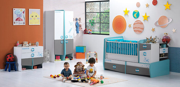 uranüs bebek odası takımı